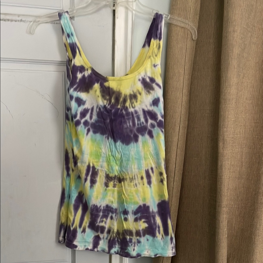 Vintage 90s-2000s Stranded tie dye tank size S